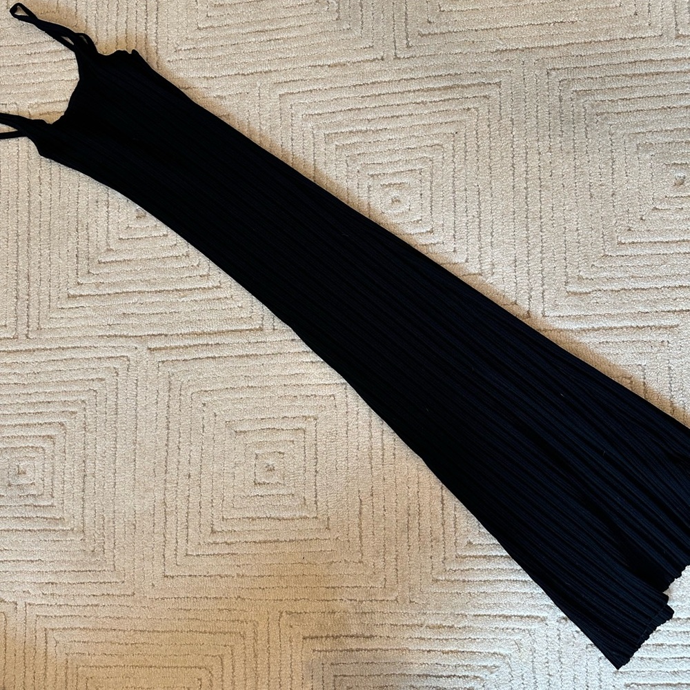 DISSH S black ribbed tank maxi